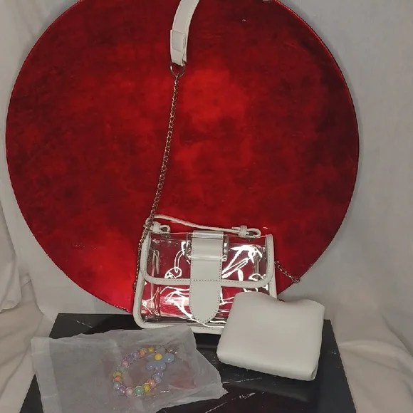 P9- Transparent White Crossbody Bag. NWOT - Picture 5 of 6